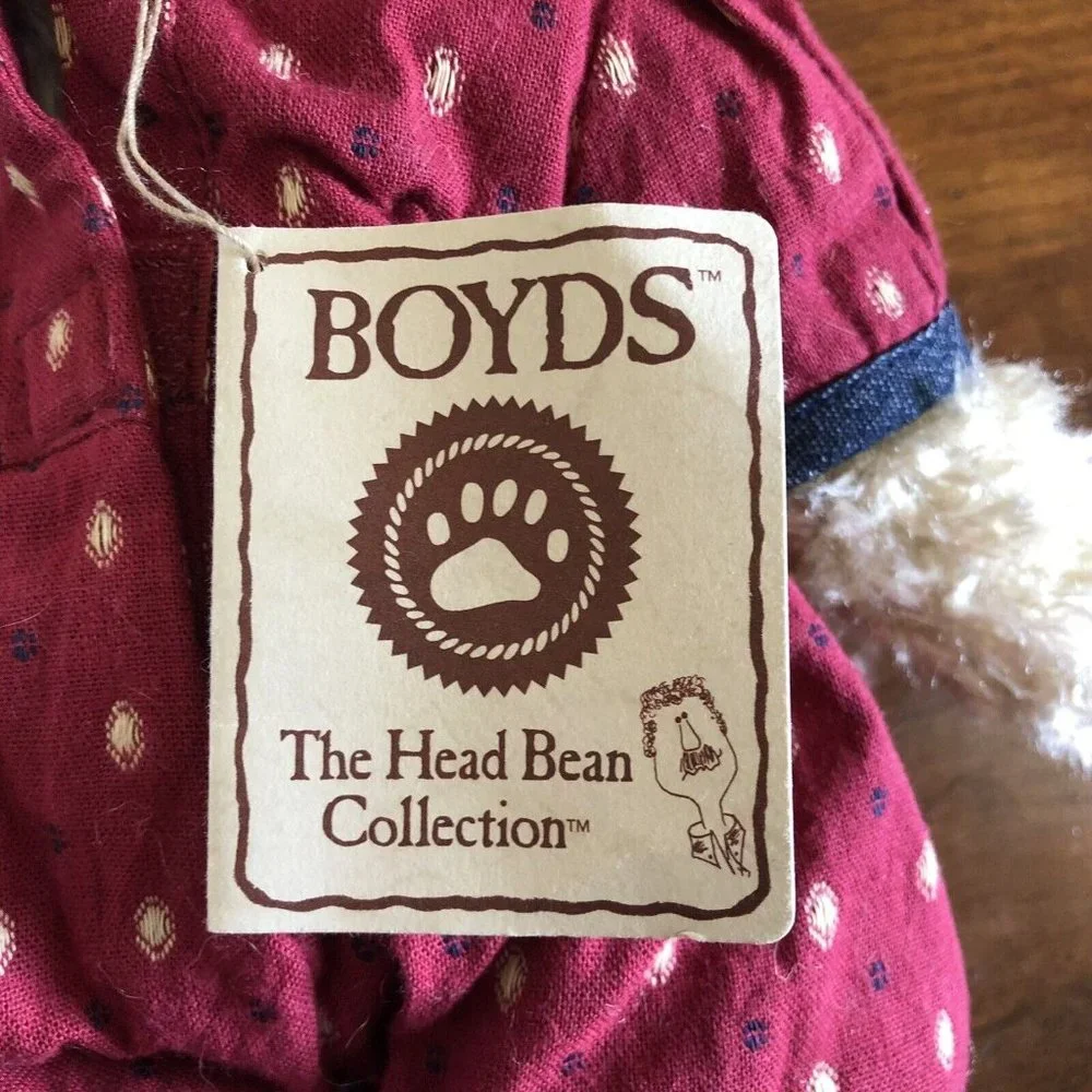 Boyds Bears Jennie Mae Spangler Red Jump Suit Embroidered Star Hair Bow American